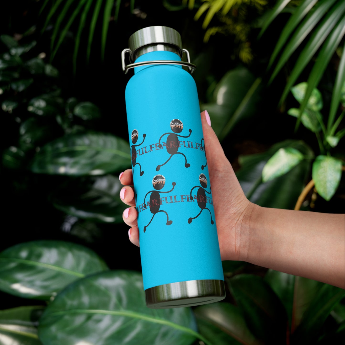Fearful EMOSHIONS Pebble Blue Insulated Water Bottle, 22 oz.