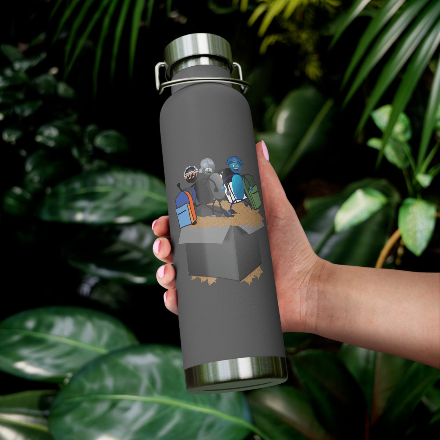 Unpack Your EMOSHIONS 20 oz. Grey Water Bottle