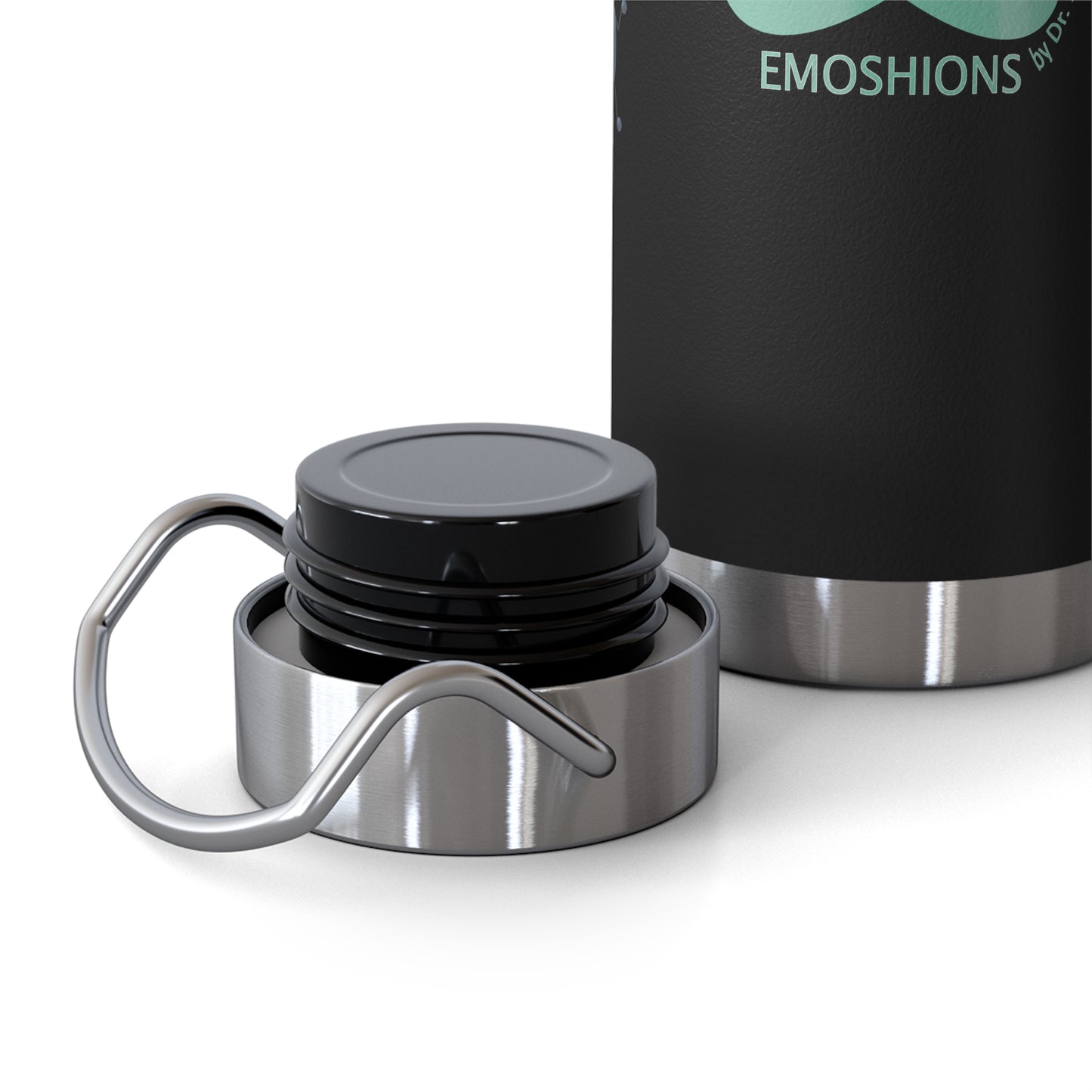 Collage of EMOSHIONS Black Logo Insulated Water Bottle, 22 0z.