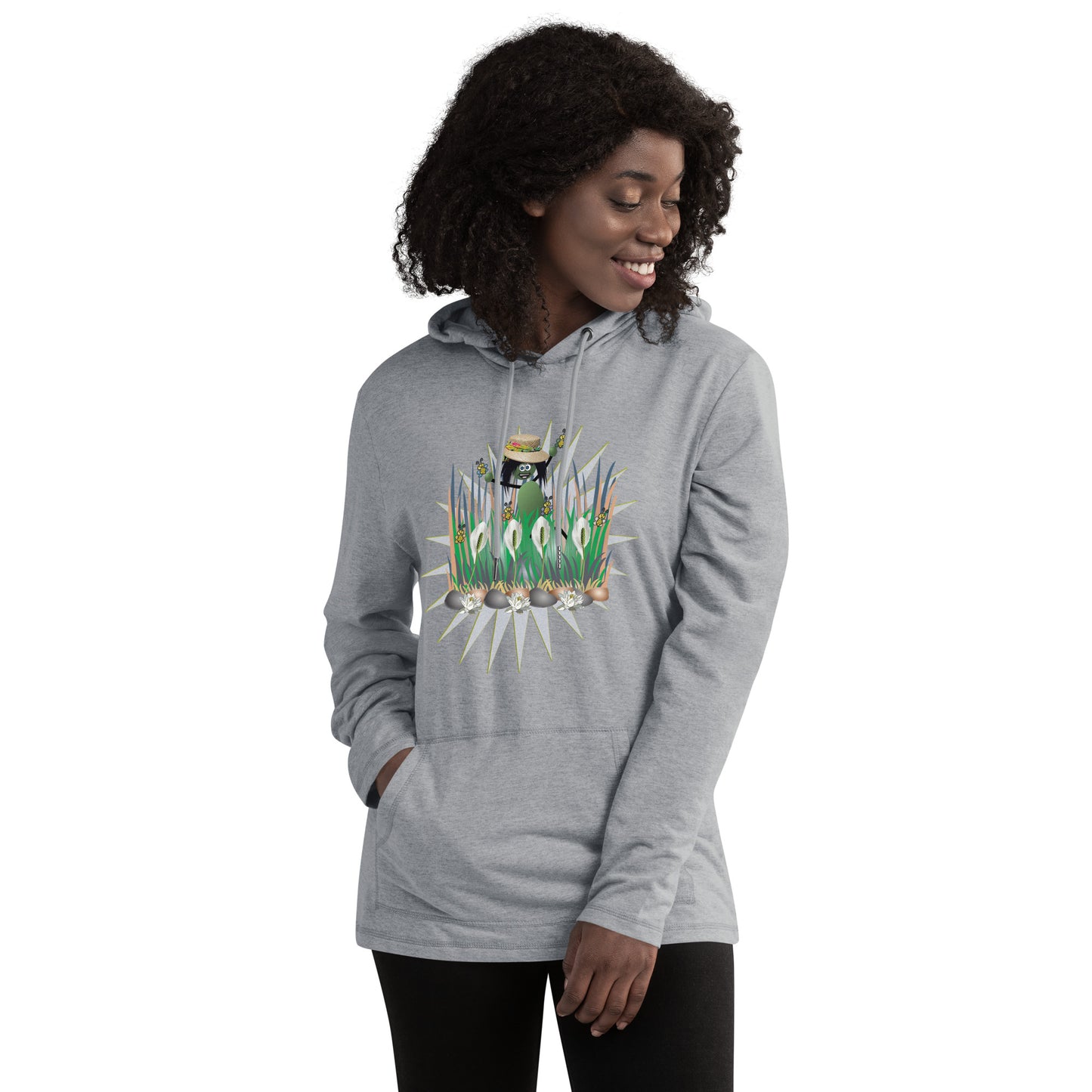 Be Happy EMOSHIONS Depictions Unisex Heather Gray Lightweight Hoodie