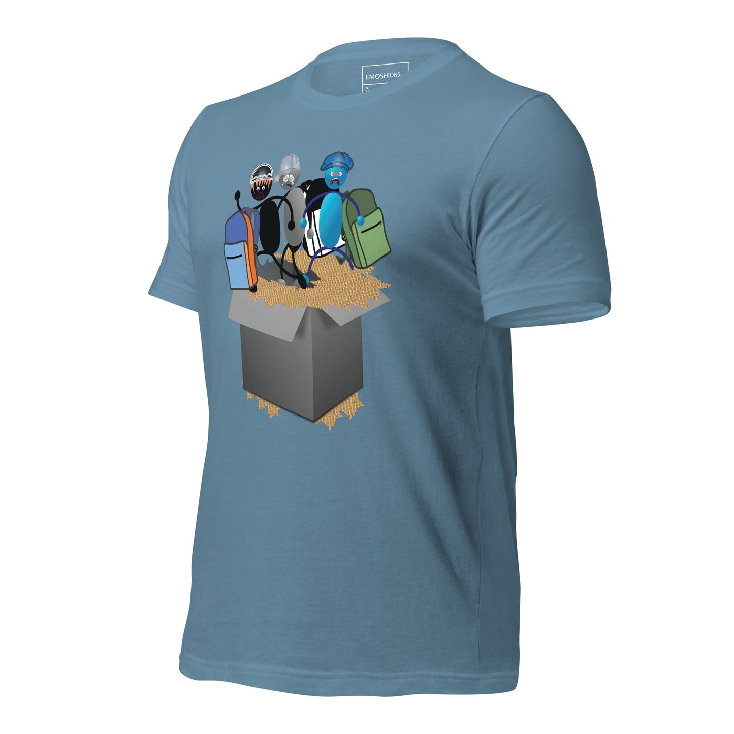 Unpack Your EMOSHIONS Depictions Unisex Steel Blue T-shirt