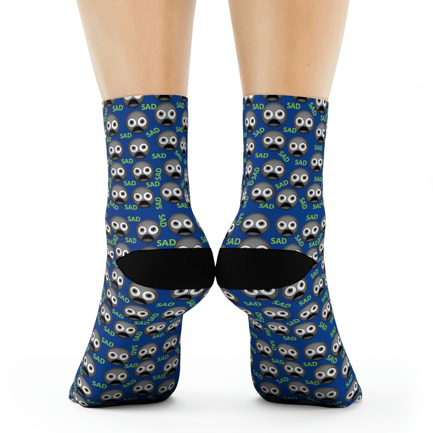 Sad EMOSHIONS Unisex Blue Socks