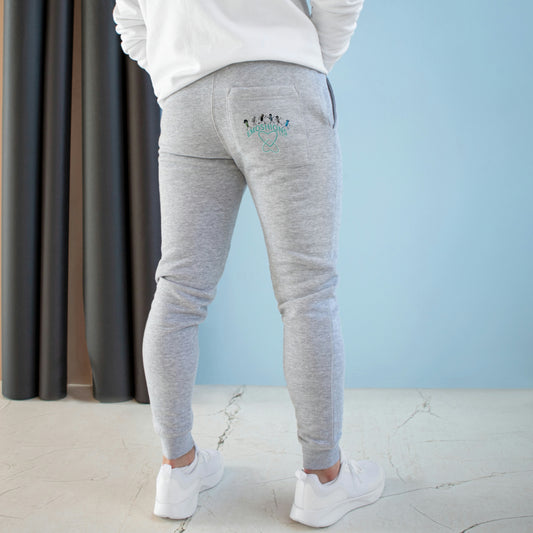 Collage of EMOSHIONS Premium Unisex Heather Gray Fleece Joggers