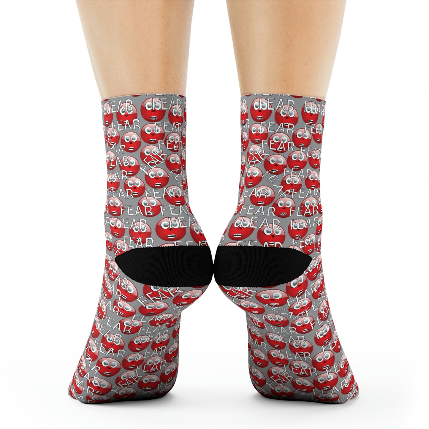 Fear EMOSHIONS Unisex Light Grey Socks