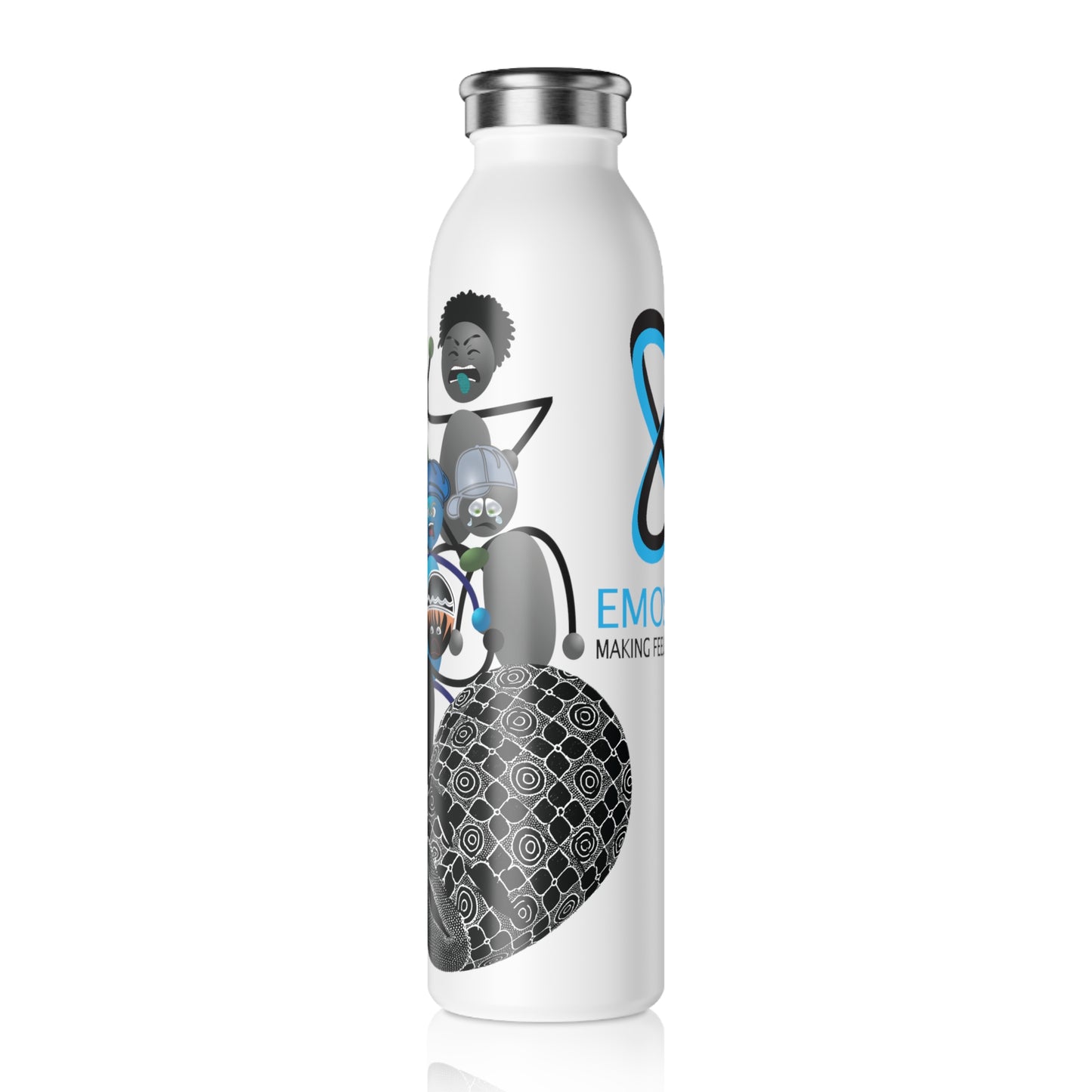 Unmask Your EMOSHIONS Depictions 20 oz. White Water Bottle