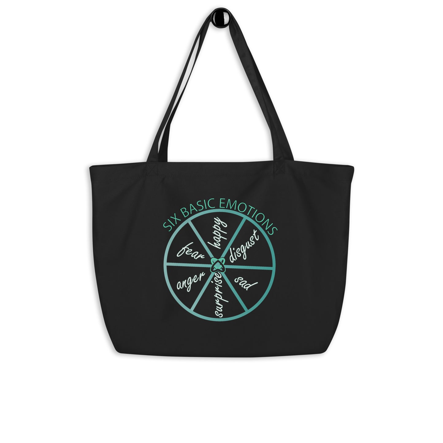 EMOSHIONS Large Organic Black Tote Bag