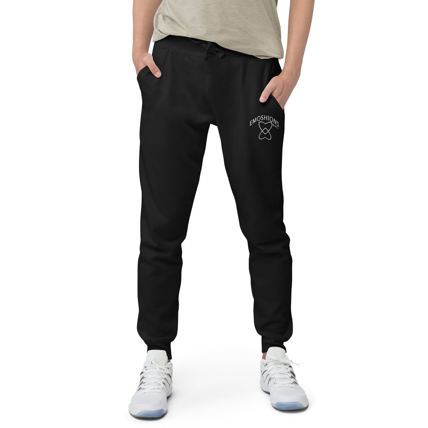 Embroidered EMOSHIONS Logo Unisex Black Sweatpants