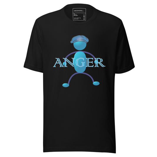 Anger EMOSHIONS Body Language Unisex Black T-Shirt